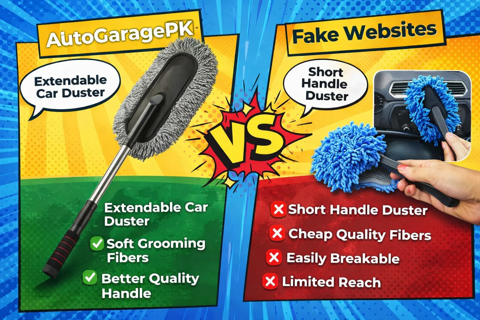 Microfiber Expandable Wet & Dry Use Duster (ALLOW TO OPEN PARCEL)